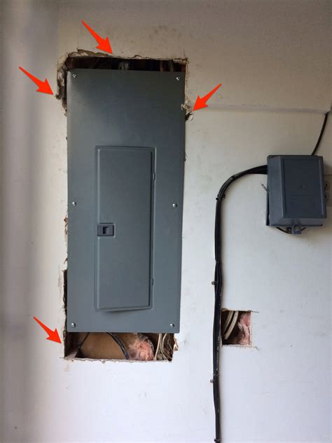 how to secure an electrical panel box without a wall|how to secure drywall box.